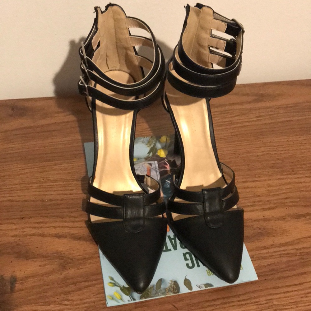 Black pointed heels